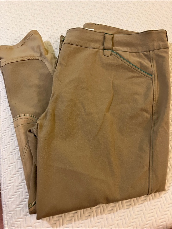 Piper Pants - Piper Women's Khaki Riding Chinos with Contrast Trim